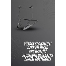 100 Saat Bluetooth Kulaklık Dijital Göstergeli Anc Özelliği Kablolu