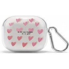 Adige Samsung Galaxy Buds 4 Pro Kılıf Silikon Kalp Figürlü