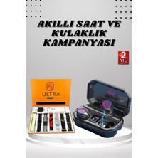 Yeni Nesil Akıllı Saat Bluetooth Kulaklık Kampanyası Dijital Göstergeli Powerbankli