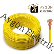 Aygün Elektrik 1.5 mm Pvc Izoleli Fleksibel Nyaf Kablo -100 Metre Sarı