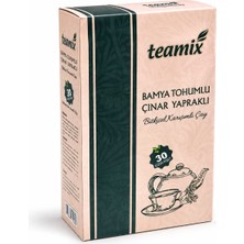 Teamix Bamya Tohumlu Çınar Yapraklı Bitkisel Karışımlı Çay 60 gr 30 Süzen Poset