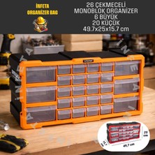 İnfeta 26 Çekmeceli Büyük Boy Monoblok Organizer Hobi Seti Vida Çivi Malzeme Kutusu Takım Çantası