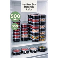 Ucco 500 Adet 350 ml Sızdırmaz Kapaklı Sosluk Buzluk Saklama Kabı, Et Suyu, Kemik Suyu Mutfak Organizeri