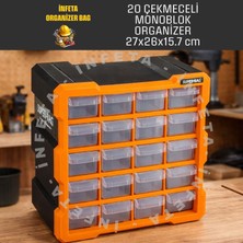 İnfeta 20 Çekmeceli Orta Boy Monoblok Organizer Hobi Seti Vida Çivi Malzeme Kutusu Takım Çantası