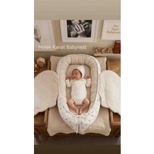 Drsn Ticaret Pamuklu Organik Babynest Bebek Yuvası - Melek Kanadı Tasarımlı Müslin Uyku Seti