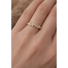 Xuping Jewelry Dağınık Baget Taşlı 14K Xupıng Çelik Yüzük