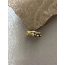 Xuping Jewelry Köşeli & Taşlı 14K Xupıng Çelik Yüzük