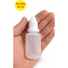 Demet Home 10 Adet 30 ml Boş Plastik Likit Kolonya Parfüm Sıvı Aseton ecza Şişesi 30 cc kırılır kapak şişe