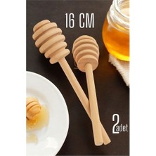 Ronanna Hsnet Bal Kaşığı Ahşap Uzun 16 cm Bal Damlatıcı Kaşık 2 Adet