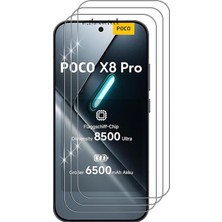 M.TK Moveteck Xiaomi Poco X8 Pro Ekran Koruyucu 9h Temperli Cam Şeffaf Passifik Ekran Koruma Camı