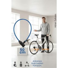 Ronanna Çelik Örgü Kablo Kilit 5mm 50 cm Bisiklet Kilidi Motosiklet Kilidi Eşya Garaj Kilidi