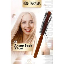 Ronanna Turk Fön Fırçası Ahşap Saplı Tarama Fırçası