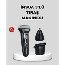 Ronanna Insua 3’lü Tıraş Makinesi – 3 Farklı Kesim Başlığı Güçlü Motor 60 Dakika Kullanım