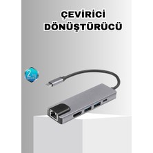 Ronanna Alüminyum Kasalı MacBook Usb-C Hub – 4K HDMI USB 3.0 Sd/tf Kart Girişi Pd Şarj Desteği
