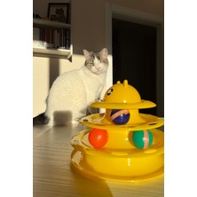 Petolojim 3 Katlı Toplu Kedi Oyun Kulesi -Turntable Cat Toy