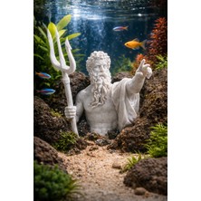 Poseidon Heykeli Akvaryum Dekoru