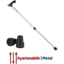 Ronanna Hsnet Yükseklik Ayarlanabilir Metal Baston Gri Pongnas Design