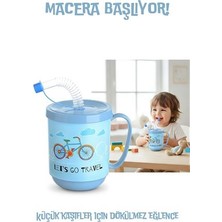 Ronanna Premium Pipetli Çocuk Bardağı 350 ml -Alıştırma Bardağı ve Suluk