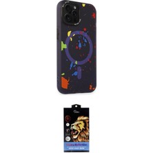 TKÇ Ieg™ Iphone 14 Pro Kılıf Kozmos Doku - Siyah Buffer Hayalet Cam Ekran Koruyucu