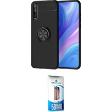 TKÇ Ieg™ P Smart S Kılıf Yankı Form Prime - Siyah 5d Eko Cam Ekran Koruyucu