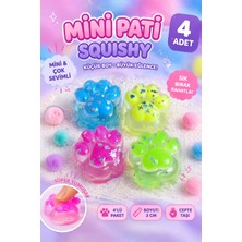 Eneci 4'lü Minik 3 cm Patiler Squıshy Sukuşi Mojmoj Stres Giderici Oyuncak
