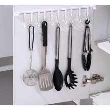 3b Trend Ayarlanabilir Kendinden Yapışkanlı 2 Adet  10 Kancalı 40 cm Pratik Mutfak Banyo Takı Askısı