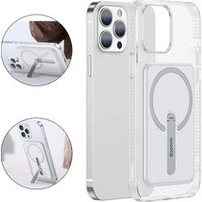 Ronanna Baseus iPhone 13 Pro 6.1inç Manyetik Magsafe Standlı Silikon KILIF-(5775)