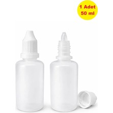 Demet Home 1 Adet 50 ml Boş Plastik Likit Kolonya Parfüm Sıvı Aseton ecza Şişesi 50 cc kırılır kapak şişe