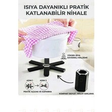 MAİN SHOP 4 Adet Isıya Dayanıklı Pratik Katlanabilir Nihale | Modern Nihale Kaymaz Tencere Altlığı M-021