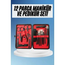 Ronanna Deri Çantalı Siyah Paslanmaz Çelik 17 Parça Manikür Pedikür Seti