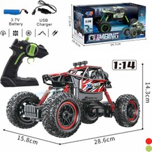 4İ Oyuncak Rock Crawler 1:14 Uzaktan Kumandalı 4x4 Jeep  Şarjlı Işıklı Buggy