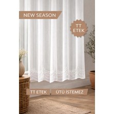 evihtiyaclarim by IOC Ütü Istemez Etek 126 Model Tül Perde 1/2 Seyrek Pileli Modern Tasarım Özel Ölçü