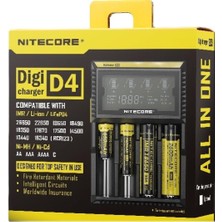 Tech Butiq Nitecore D4 Digi Charger Li-Ion / Nı-Cd / Nı-Mh / Lifepo4 Dijital Pil Şarj Cihazı