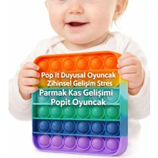 Evolis Kitchen 1 Adet Silikon Popit Kare-Duygusal Oyuncak Zihinsel Gelişim Stres Popit