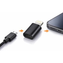 Aydogan's Iphone Xs Max Uyumlu Android Micro USB Şarj Kablosunu Iphone Lightning E Çevirici