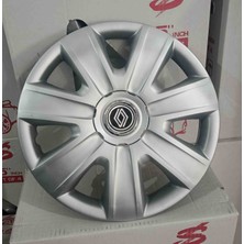 Yk Renault Symbol / Clio / Kangoo / Megane 14 Inç Uyumlu Jant Kapağı 4'lü Takım Amblem Hediyeli