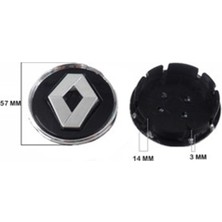 DEPAR DEP2945 Clıo Iv Jant Göbek Arması 56-52 mm Siyah 3D 403152085R (4 Adet)