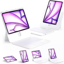 Fogy  Ipad (A16) 10.nesil 2022/2025 Uyumlu 360 Dönebilen Keyboard Touchpad Işıklı Türkçe Q Klavyeli Kılıf