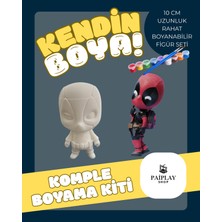 Paiplay Deadpool Chibi - Boyama Seti ve Deadpool Figürü 10CM