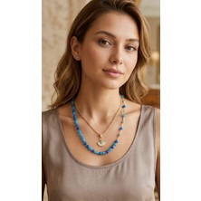 Urban Bold Blue Agate Kolye