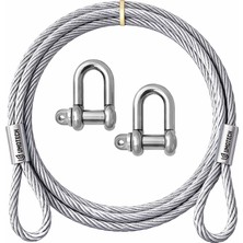 UmoTech Profesyonel Araç Çekme Halatı 3 Metre Çelik Oto Çekme Halatı