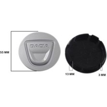 DEPAR DEP2951 Dacıa Jant Göbek Arması 56-52 mm Açık Gri 3D 403156671R (4 Adet)