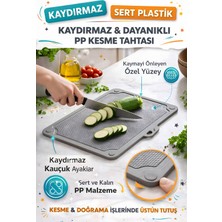 Ovio Ev Yaşam Kaydırmaz Pp Sert Plastik Kalın ve Dayanıklı Kaymaz Tabanlı Profesyonel Doğrama Kesme Tahtası
