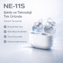 TeknolojiSA NE-11S Bluetooth 5.4 Kablosuz Kulaklık | Kancalı Spor Tipi, Hi-Fi Ses, Ipx4 Suya Dayanıklı