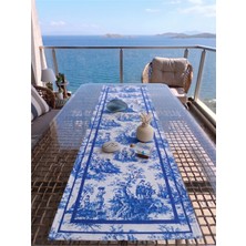 Nunuteks Fransız Köylü Desen Dekoratif Runner - 40X140 cm