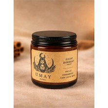 Umay Aura Tarçın Kokulu Aromaterapi El Yapımı Mum %100 Soya Wax Amber Cam Kavanoz 100 cc