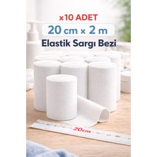 Popüler Sepet 20 cm x 2 M Hidrofil Sargı Bezi Pamuklu Gazlı Bez Kısa Metraj Medikal Sarım Bezi 10 Adet