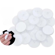 20 Adet Şeffaf Yuvarlak 3 cm Çaplı Güçlü Disk Yapışkanlar