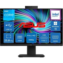 Asus V440VAK Intel Core 3-100U 4.7ghz 16 GB 256 SSD 23.8" Fhd Widows 11 Pro Siyah All In One Bilgisayar Snertech