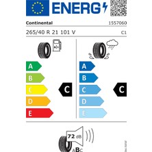 Continental 265/40 R21 101V Crosscontact Lx Sport Sıl Üretim 2022 Oto Yaz Lastiği